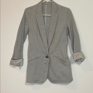 Floral Lined Casual Blazer